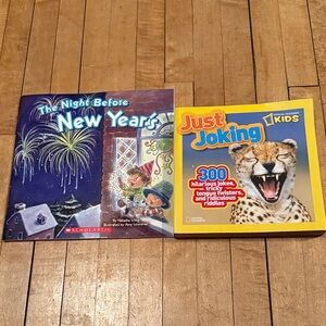 Two books The Night Before New Year’s and Just Joking